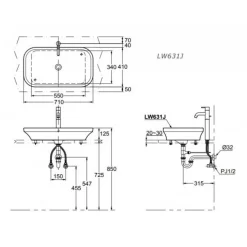 Chậu rửa lavabo đặt bàn TOTO LW631JW/F