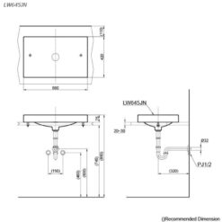 Chậu rửa lavabo đặt bàn TOTO LW645JNW/F