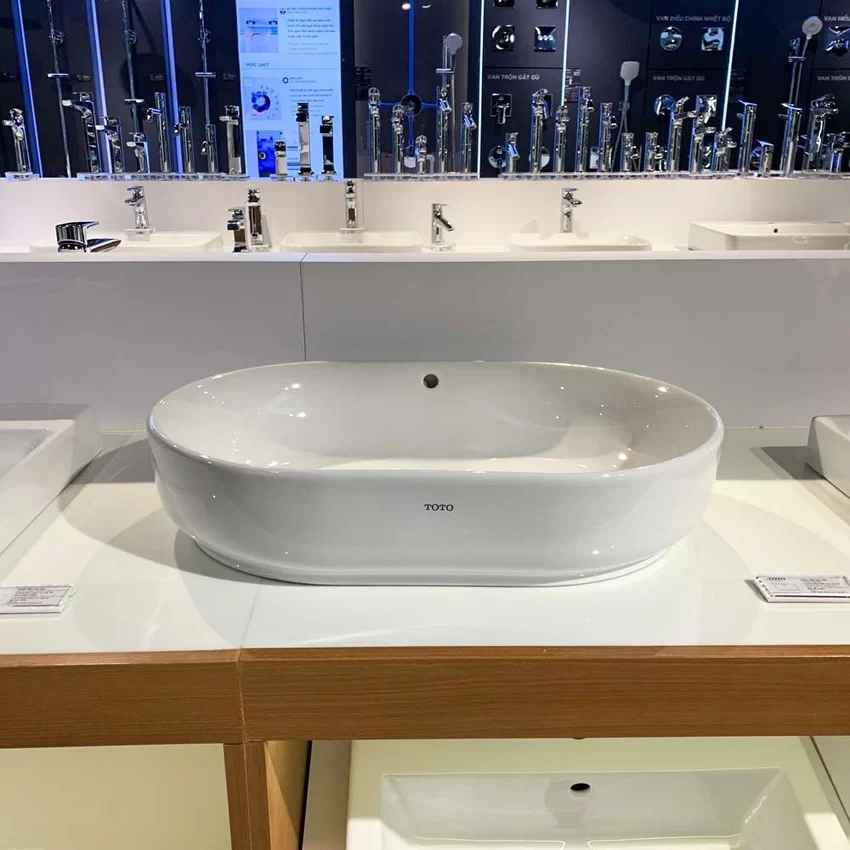 Chậu rửa lavabo đặt bàn TOTO LW896JW/F chậu men màu 29 Chậu Rửa Lavabo Đặt Bàn TOTO LW896JW/F Sở Hữu Thiết Kế Hiện Đại
