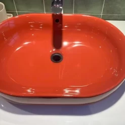 Chậu rửa lavabo đặt bàn TOTO LW896JW/F chậu men màu 19 Chậu rửa lavabo đặt bàn TOTO LW896JW/F chậu men màu