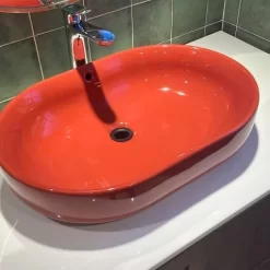 Chậu rửa lavabo đặt bàn TOTO LW896JW/F chậu men màu 20 Chậu rửa lavabo đặt bàn TOTO LW896JW/F chậu men màu