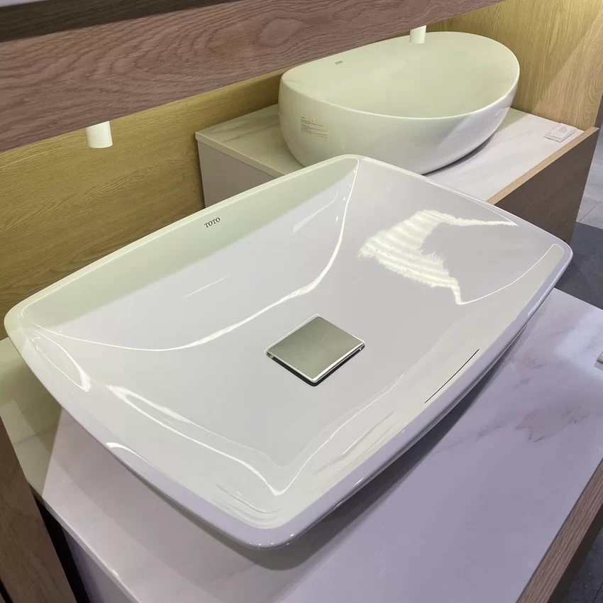 Chậu rửa lavabo đặt bàn TOTO PJS02WE đá cẩm thạch nhân tạo 22 Chậu rửa lavabo TOTO PJS02WE đá cẩm thạch nhân tạo - Sang trọng và hiện đại
