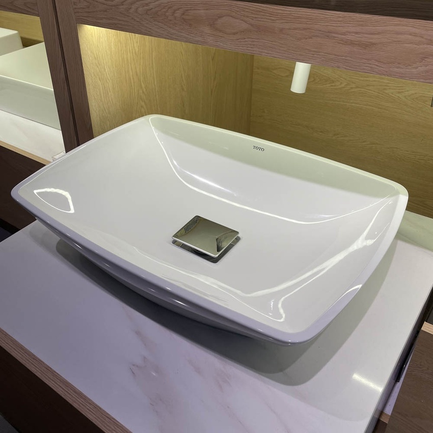 Chậu rửa lavabo TOTO PJS02WE đá cẩm thạch nhân tạo - Độ bền cao