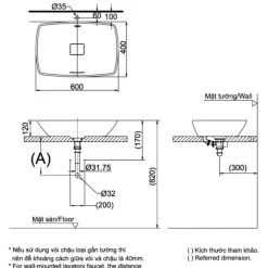 Chậu rửa lavabo đặt bàn TOTO PJS02WE đá cẩm thạch nhân tạo 17 Chậu rửa lavabo đặt bàn TOTO PJS02WE đá cẩm thạch nhân tạo