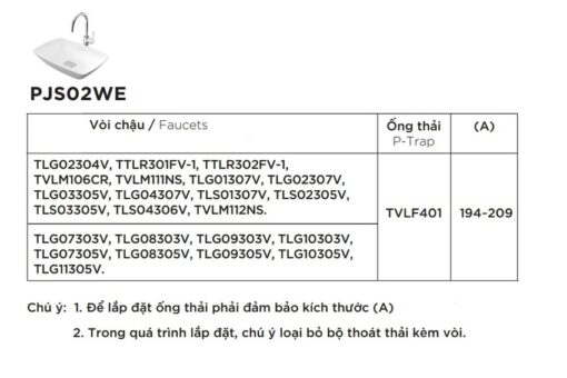 Chậu rửa lavabo đặt bàn TOTO PJS02WE đá cẩm thạch nhân tạo