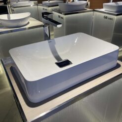 Chậu rửa lavabo đặt bàn TOTO PJS03WE đá cẩm thạch nhân tạo