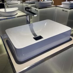 Chậu rửa lavabo đặt bàn TOTO PJS03WE đá cẩm thạch nhân tạo