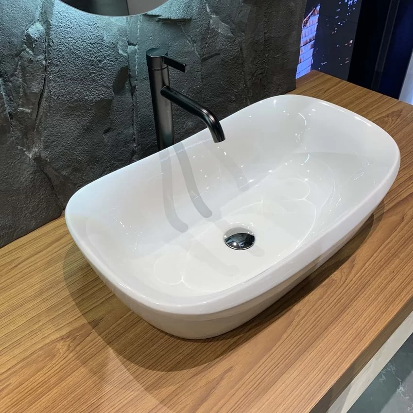 Chậu rửa lavabo đặt bàn TOTO PJS06WE đá cẩm thạch nhân tạo 22 Chậu rửa lavabo đặt bàn TOTO PJS06WE PJS06WE
