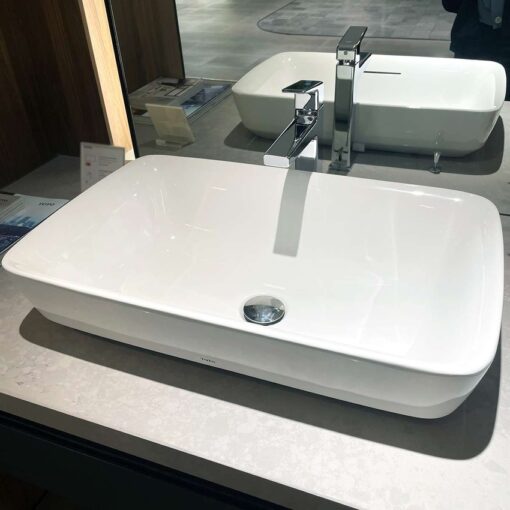 Chậu rửa lavabo đặt bàn TOTO PJS06WE đá cẩm thạch nhân tạo