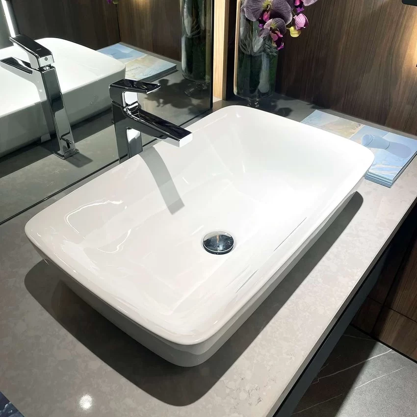 Chậu rửa lavabo đặt bàn TOTO PJS06WE đá cẩm thạch nhân tạo 10 Chậu rửa lavabo đặt bàn TOTO PJS06WE đá cẩm thạch nhân tạo