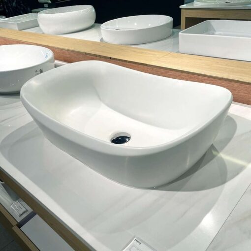 Chậu rửa lavabo đặt bàn TOTO PJS07WE#MW / PJS07WE#GW đá cẩm thạch nhân tạo
