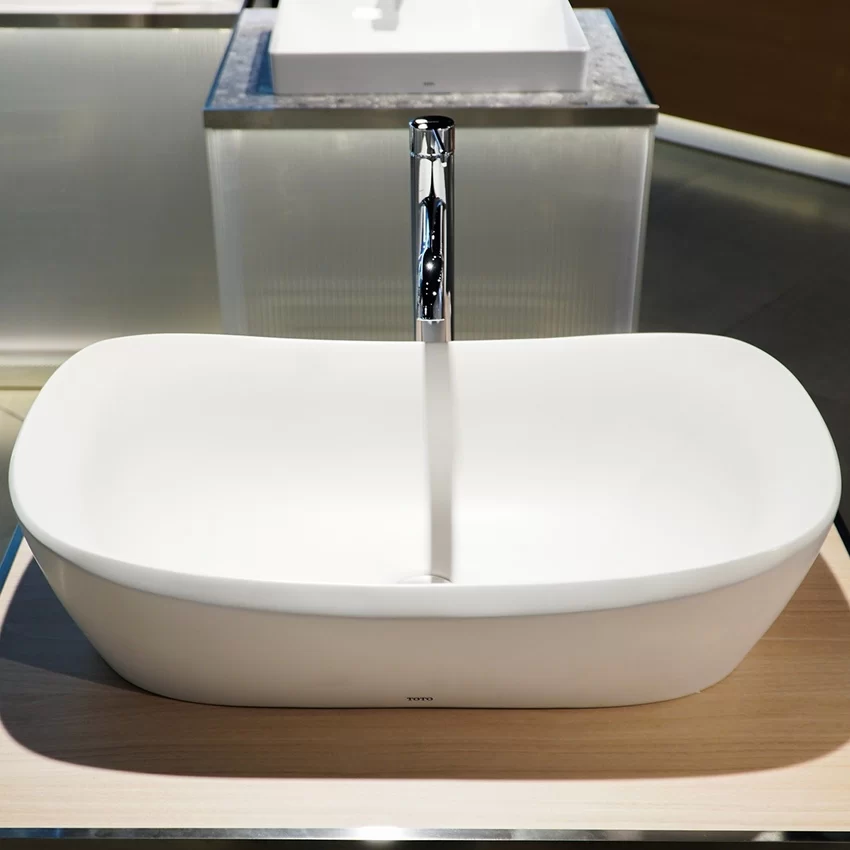 Chậu rửa lavabo đặt bàn TOTO PJS07WE / PJS07WE đá cẩm thạch nhân tạo 10 Chậu rửa lavabo đặt bàn TOTO PJS07WE#MW / PJS07WE#GW đá cẩm thạch nhân tạo