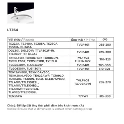 Chậu rửa mặt lavabo âm bàn TOTO LT764 12 Chậu rửa mặt lavabo âm bàn TOTO LT764#XW