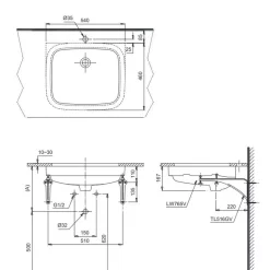 Chậu rửa mặt lavabo âm bàn TOTO LT765#XW
