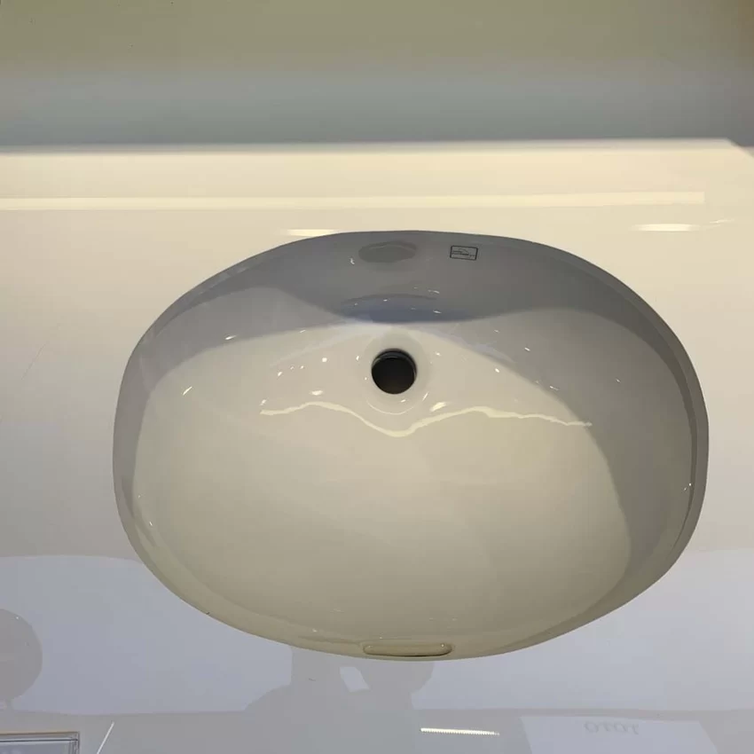 Thiết kế chậu rửa hiện đại, sang trọng Chậu rửa mặt lavabo âm bàn TOTO LW1505V TL516GV kèm giá đỡ - Hình 2