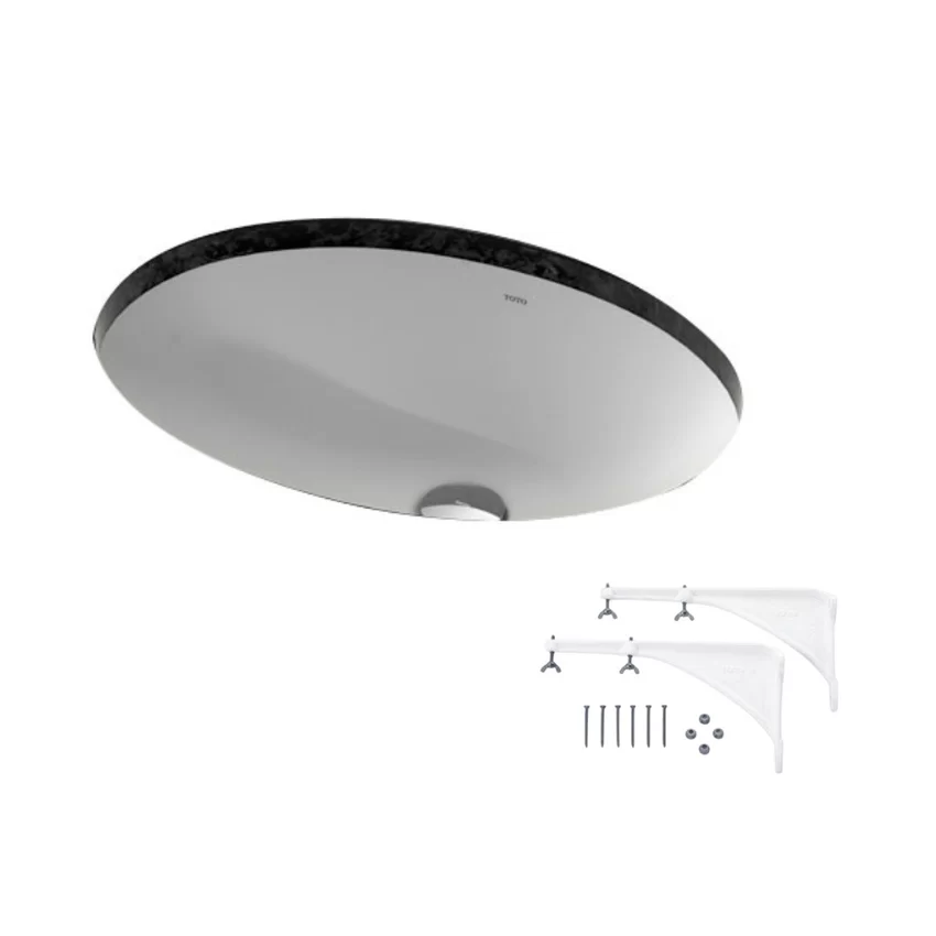 Chậu rửa mặt lavabo âm bàn TOTO LW1505V TL516GV kèm giá đỡ 8 Chậu rửa mặt lavabo âm bàn TOTO LW1505V#XW TL516GV kèm giá đỡ