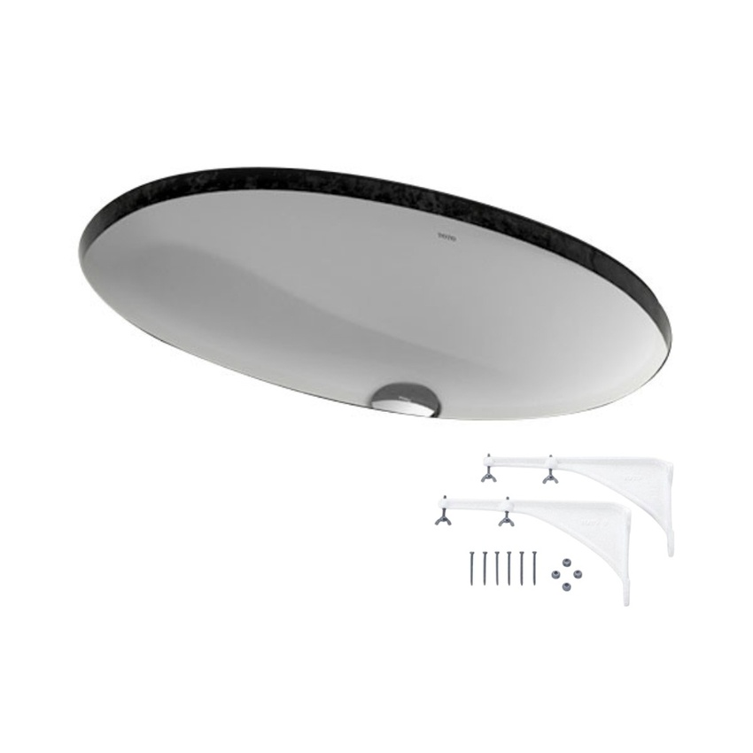 Chậu rửa mặt lavabo âm bàn TOTO LW1506V TL516GV kèm giá đỡ 22 Chậu rửa mặt lavabo âm bàn TOTO LW1506V TL516GV trong không gian phòng tắm