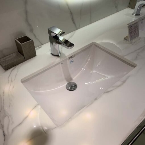 Chậu rửa mặt lavabo âm bàn TOTO LW1535V#XW TL516GV kèm giá đỡ