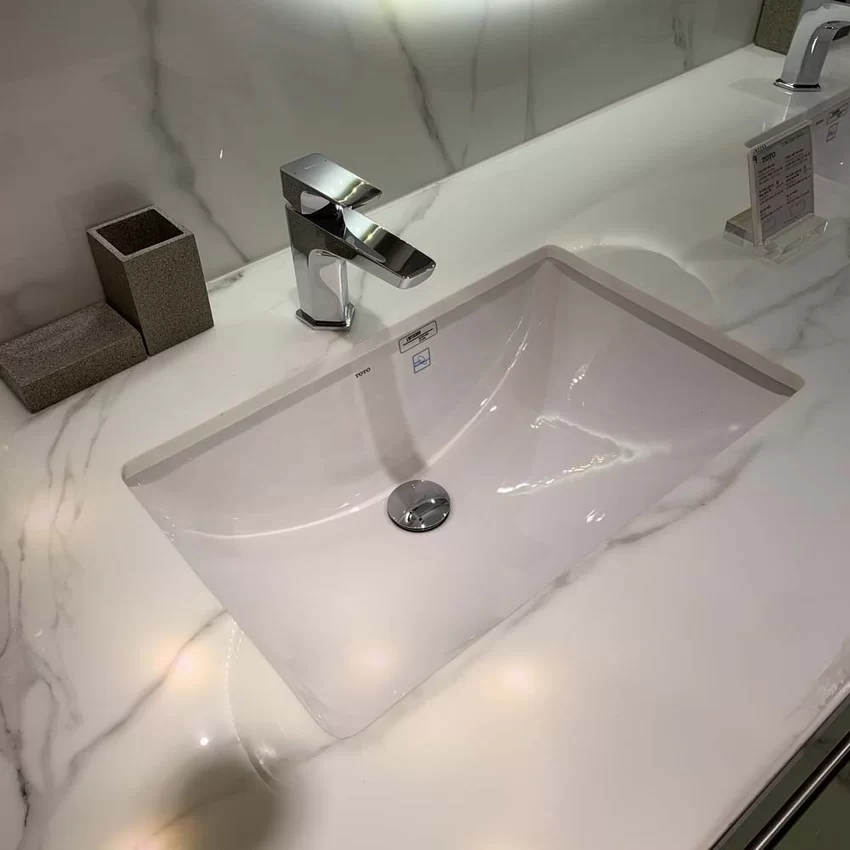 Chậu rửa mặt lavabo âm bàn TOTO LW1535V TL516GV kèm giá đỡ 22 Chậu rửa mặt lavabo âm bàn TOTO LW1535V TL516GV - 1