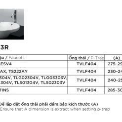 Chậu rửa mặt lavabo bán âm TOTO LT533R 14 Chậu rửa mặt lavabo bán âm TOTO LT533R