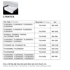 Chậu rửa mặt lavabo bán âm TOTO LT647CS