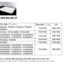 Chậu rửa mặt lavabo bán âm TOTO LW646JW/F
