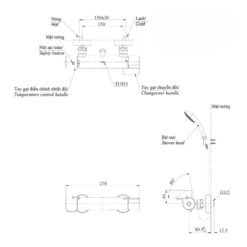 Củ sen tắm nhiệt độ GG Series TOTO TBV03431V