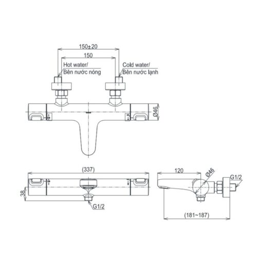 Củ sen tắm nhiệt độ TOTO TBV09400V