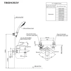 Củ sen tắm nóng lạnh GA Series TOTO TBG04302VA (TBG04302V) 13 Củ sen tắm nóng lạnh GA Series TOTO TBG04302VA (TBG04302V)
