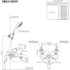 Củ sen tắm nóng lạnh GF Series TOTO TBG11302VA (TBG11302V)