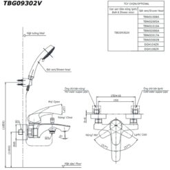Củ sen tắm nóng lạnh GM Series TOTO TBG09302VA (TBG09302V)