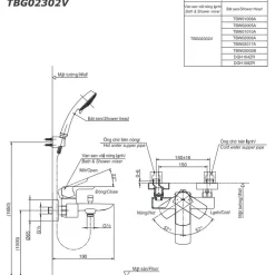 Củ sen tắm nóng lạnh GR Series TOTO TBG02302VA (TBG02302V) 13 Củ sen tắm nóng lạnh GR Series TOTO TBG02302VA (TBG02302V)
