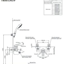 Củ sen tắm nóng lạnh LB Series TOTO TBS01302V