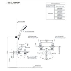 Củ sen tắm nóng lạnh LC Series TOTO TBS03302V