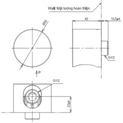 Cút nối tường TOTO TBW07020A dòng G dáng tròn
