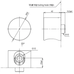 Cút nối tường TOTO TBW07020A dòng G dáng tròn