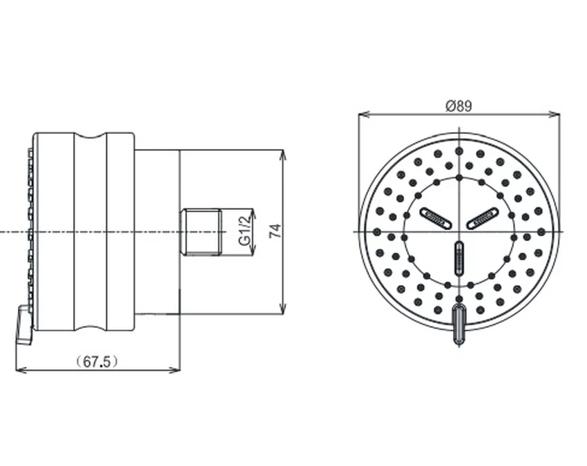 SKU: TBW07017A - Đầu phun sen TOTO TBW07017A Đầu phun sen TOTO TBW07017A âm tường dòng L loại tròn 2 chế độ - Ảnh 5