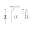 Đầu phun sen TOTO TBW08008A âm tường dòng G loại vuông 1 chế độ