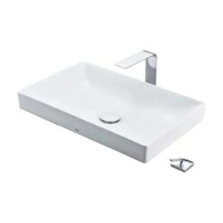 Chậu rửa lavabo đặt bàn TOTO LT4715G19 Linear Ceram (bộ thoát thải VM5D419V)