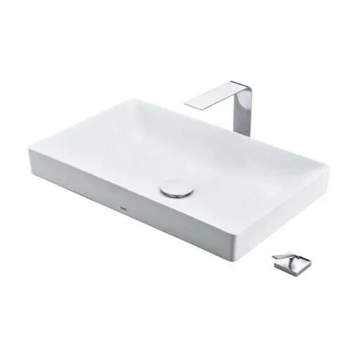 Chậu rửa lavabo đặt bàn TOTO LT4715G19 Linear Ceram (bộ thoát thải VM5D419V)
