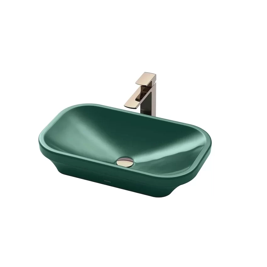 Chậu rửa lavabo đặt bàn TOTO LW630JW/F chậu men màu 11 Chậu rửa lavabo đặt bàn TOTO LW630JW/F chậu men màu