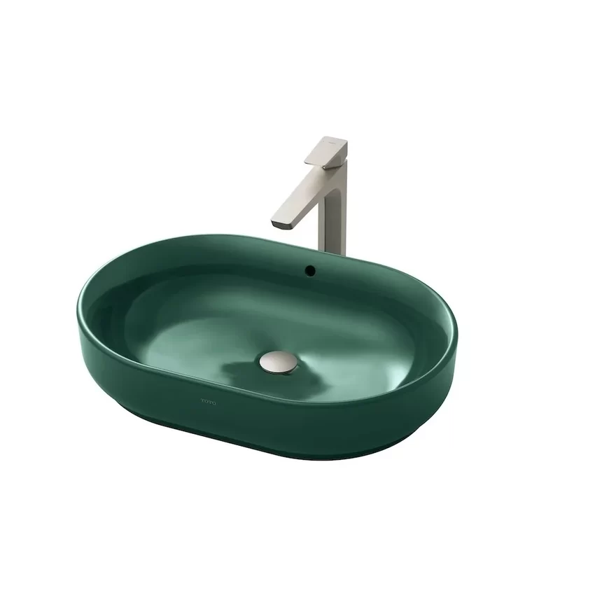 Chậu rửa lavabo đặt bàn TOTO LW896JW/F chậu men màu 12 Chậu rửa lavabo đặt bàn TOTO LW896JW/F chậu men màu