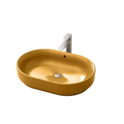 Chậu rửa lavabo đặt bàn TOTO LW896JW/F chậu men màu 25 Chậu rửa lavabo đặt bàn TOTO LW896JW/F chậu men màu
