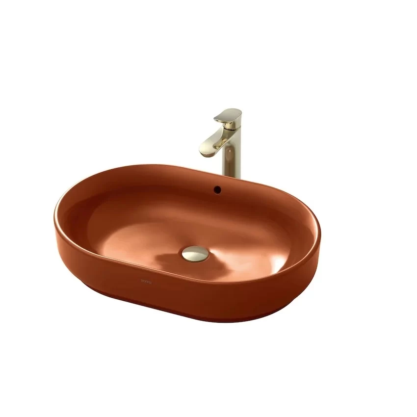 Chậu rửa lavabo đặt bàn TOTO LW896JW/F chậu men màu 14 Chậu rửa lavabo đặt bàn TOTO LW896JW/F chậu men màu