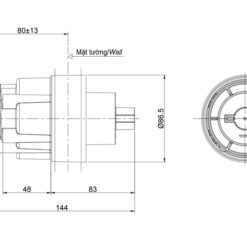 Phụ kiện âm tường dành cho van dừng TOTO TBN01104B