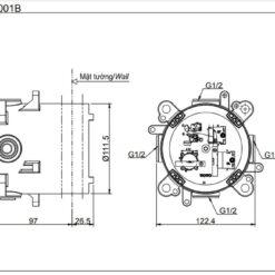 Phụ kiện âm tường TOTO TBN01001B