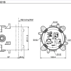 Phụ kiện âm tường TOTO TBN01001B