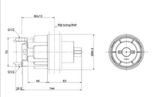 Phụ kiện âm tường TOTO TBN01101B
