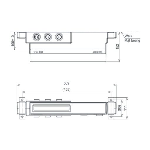 Phụ kiện âm tường TOTO TBN11DC0A (3 đường nước ra)