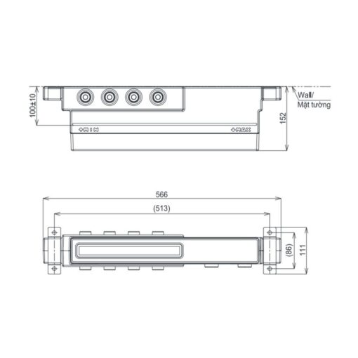 Phụ kiện âm tường TOTO TBN11FC0A (4 đường nước ra)